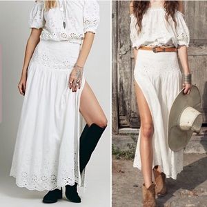 Spell & The Gypsy Bambi eyelet maxi skirt M